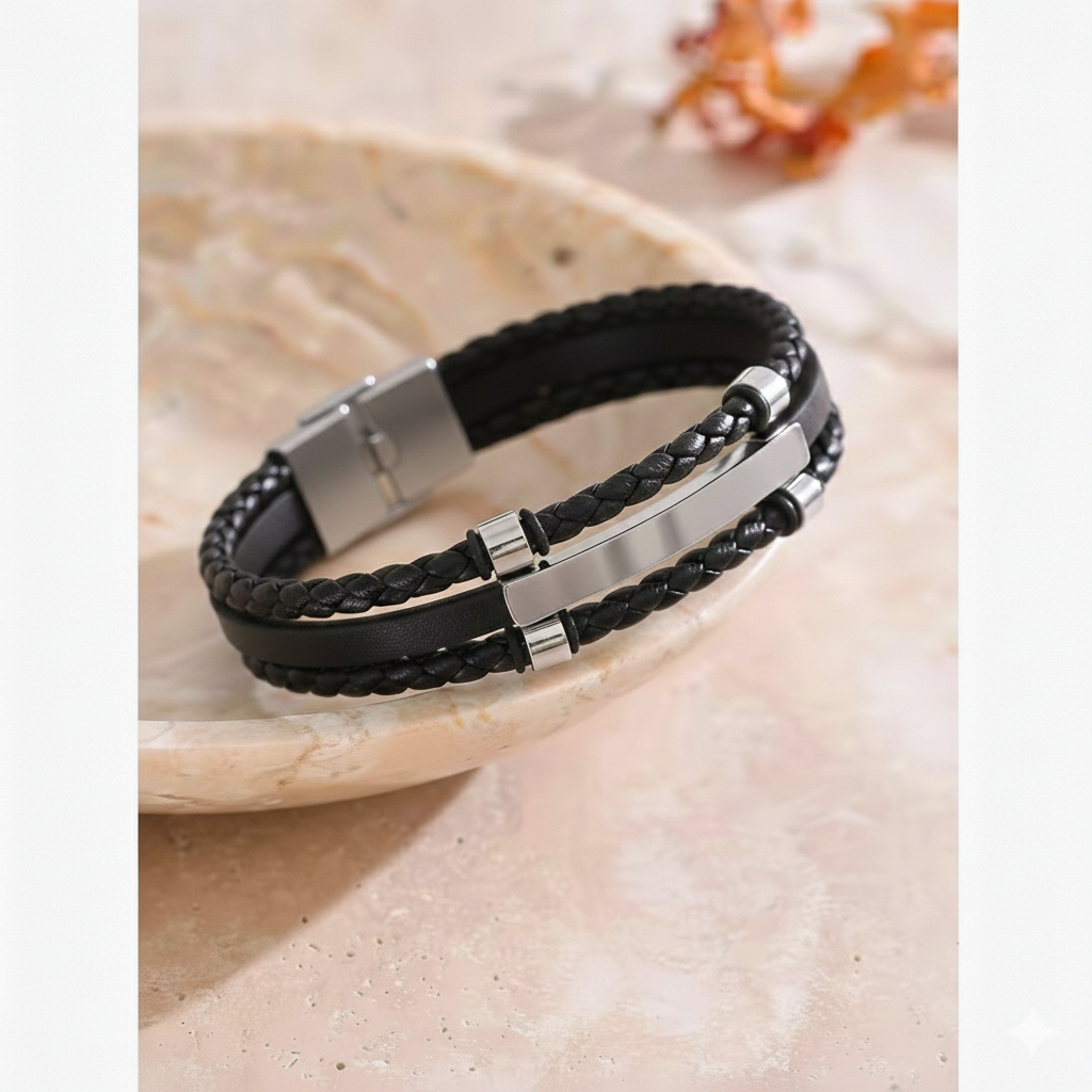 The Vanguard Multi-Strand Leather Bracelet